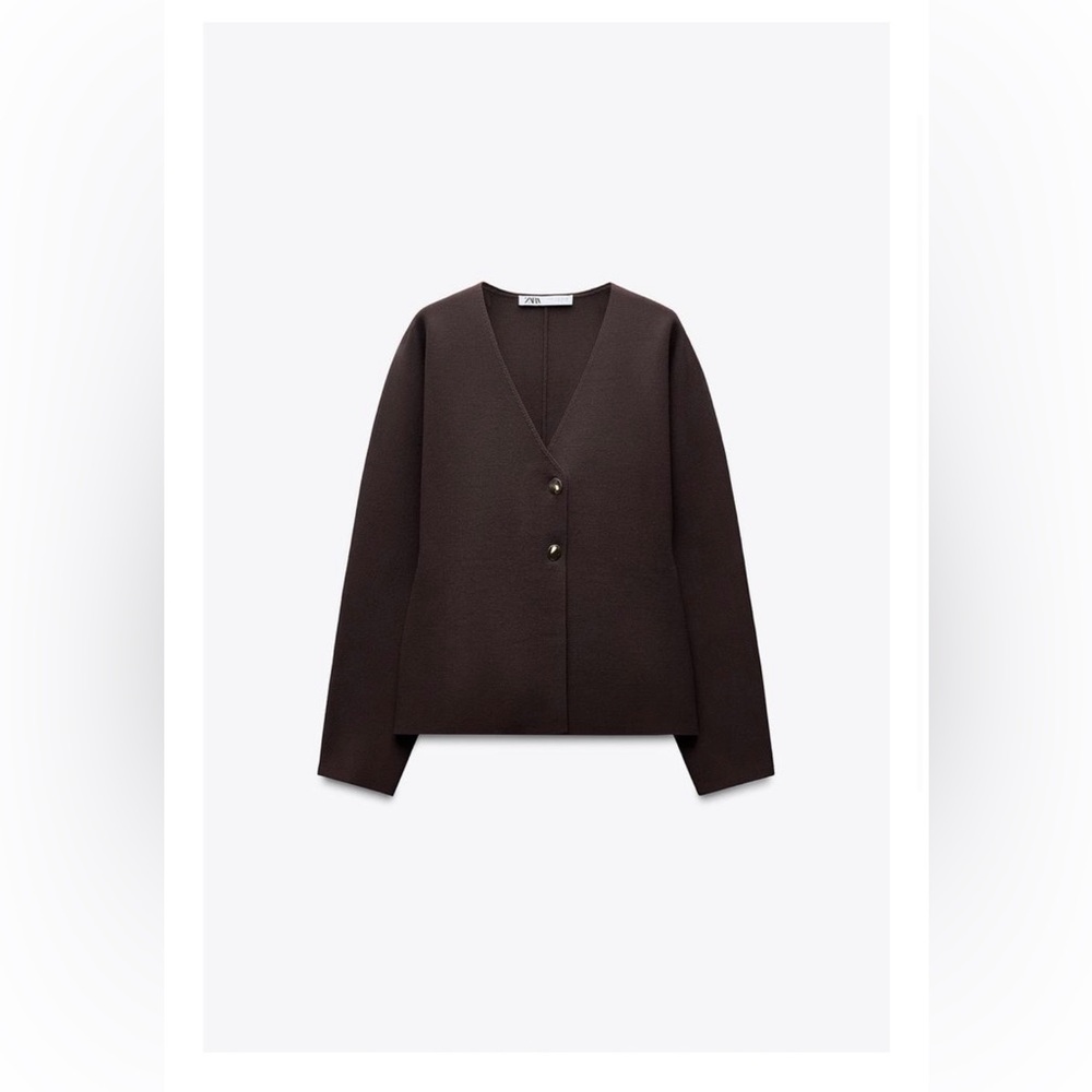 ZARA Chocolate Knot Wrapped Top